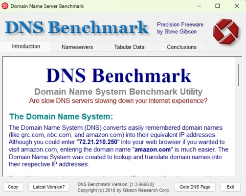 DNS Benchmark 2.0 screenshot 1