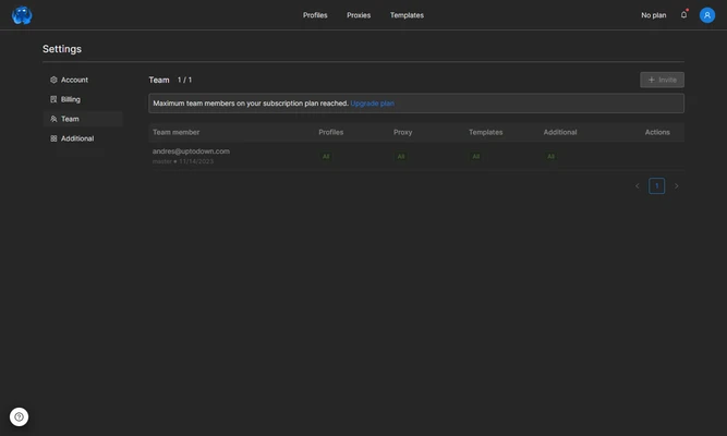 Octo Browser 3.1.3 screenshot 1