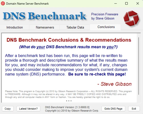 DNS Benchmark 2.0 screenshot 1