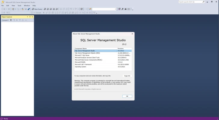 SQL Server Management Studio 22.10.0 screenshot 1