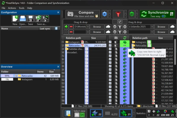 FreeFileSync 14.12 screenshot 1