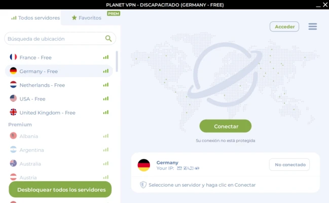 Planet VPN 2.10.10.120 screenshot 1