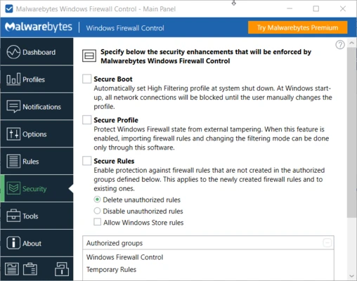 Windows Firewall Control 6.33.0.0 screenshot 1