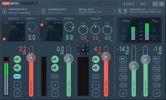 VoiceMeeter Standard 1.1.3.0 screenshot 1
