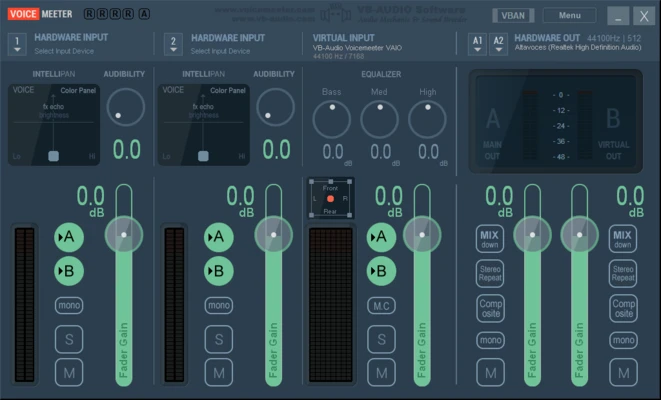 VoiceMeeter Standard 1.1.3.0 screenshot 1