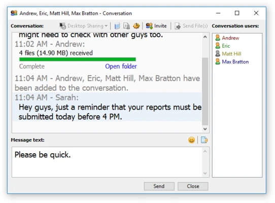 Softros LAN Messenger 12.6.7.0 screenshot 1