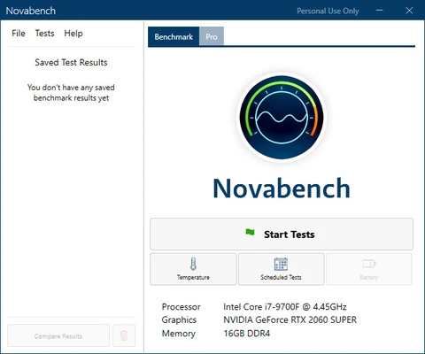 NovaBench 6.2.0 screenshot 1