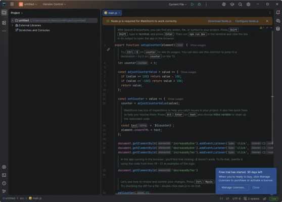 WebStorm 2026.2.3 screenshot 1