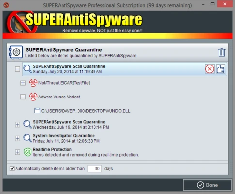 SuperAntiSpyware 10.0.0.1290 screenshot 1