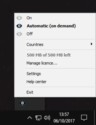 OkayFreedom VPN 1.9.7.0 screenshot 1