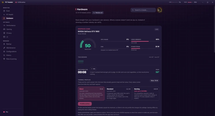 PC Tweaker 1.15.3 screenshot 1