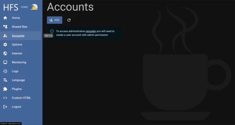 HFS 3.3.3 screenshot 1