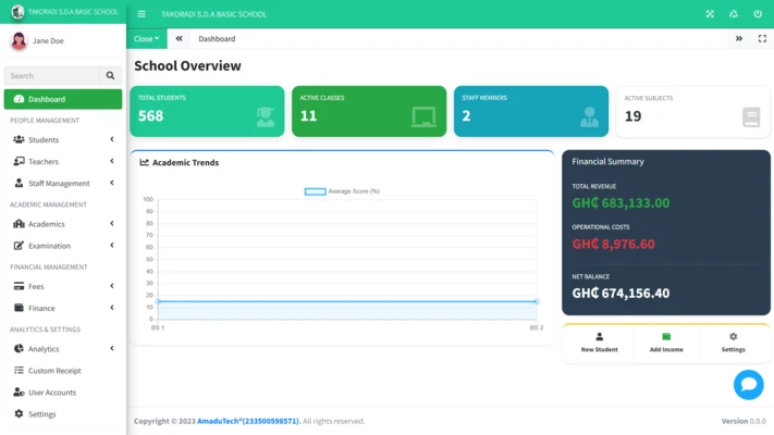 Academia System (Server) 3.10.0 screenshot 1