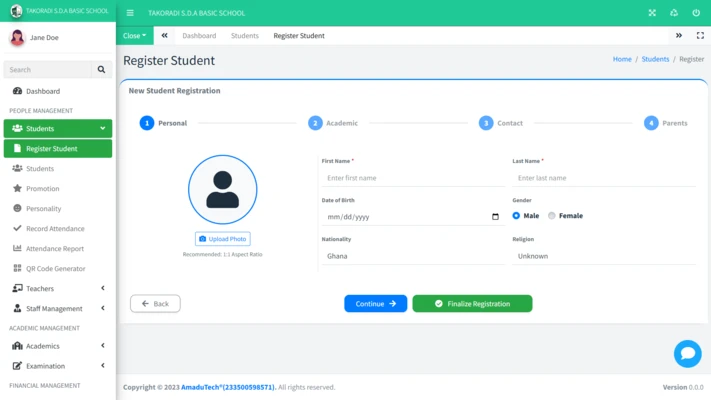 Academia System (Server) 3.10.0 screenshot 1