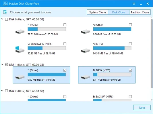 Hasleo Disk Clone 5.9.2.0 screenshot 1