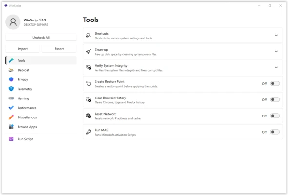 WinScript 2.26.0 screenshot 1