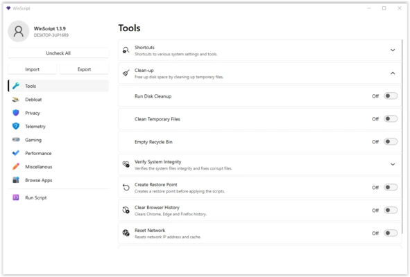 WinScript 2.26.0 screenshot 1