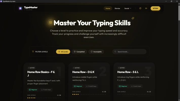 TypeMaster - Typing Practice with Stories 0.1.2 screenshot 1
