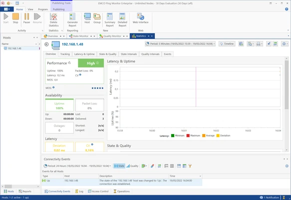 EMCO Ping Monitor 9.3.1.7132 screenshot 1