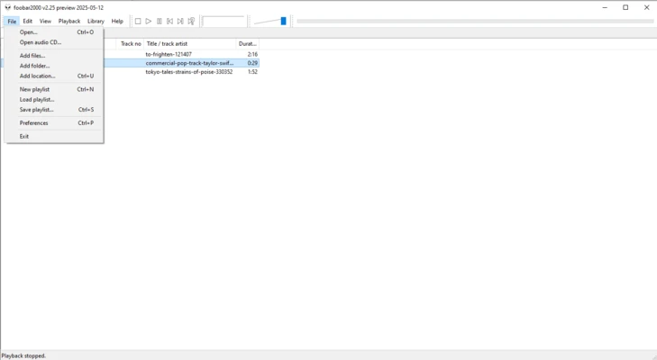 foobar2000 2.26 screenshot 1