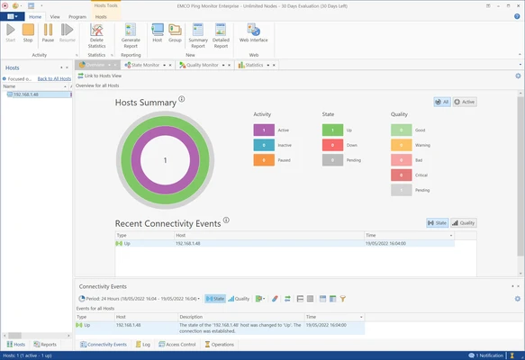 EMCO Ping Monitor 9.3.1.7132 screenshot 1