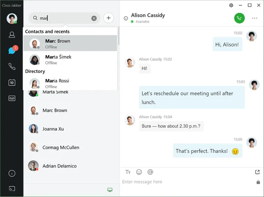 Cisco Jabber 15.3.1.61358 screenshot 1
